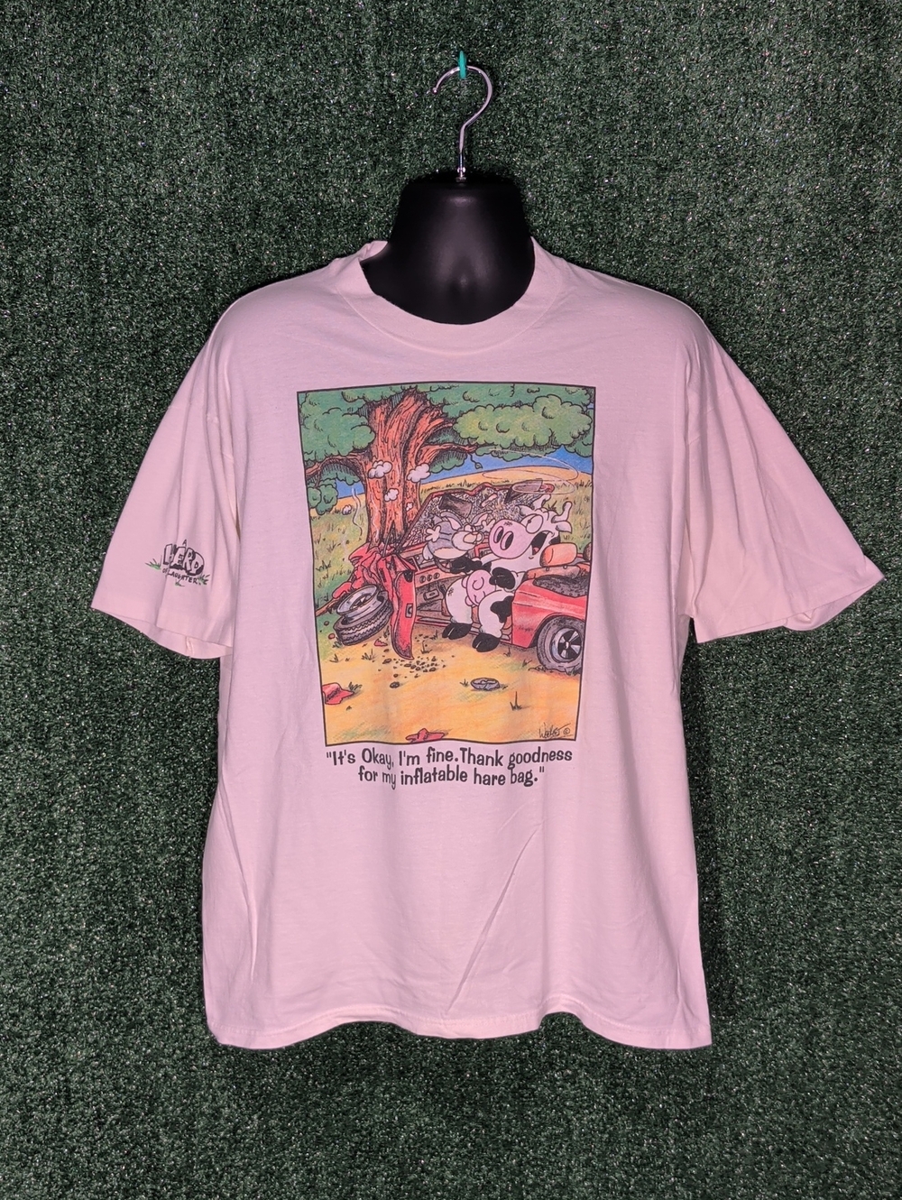 Vintage 90s A Herd of Laughter Cow Comedy Graphic Single Stitch Size XL
